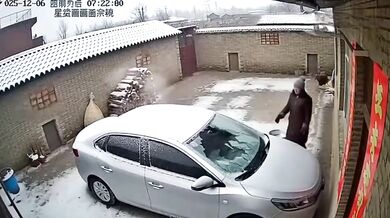 Rychlé odmrazení čelního skla auta...