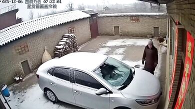 Rychlé odmrazení čelního skla auta...