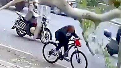 Cyklistu zranila padající větev stromu