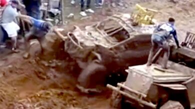 Divák přejetý buginou