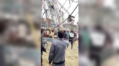 Zřícení sedačky ruského kola i s lidmi