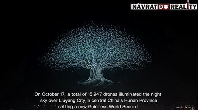 Liuyang zapsalo nový světový rekord díky ohromující show s téměř 16 tisíci drony