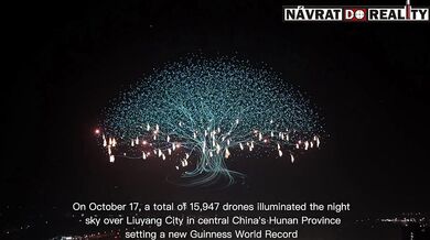 Liuyang zapsalo nový světový rekord díky ohromující show s téměř 16 tisíci drony