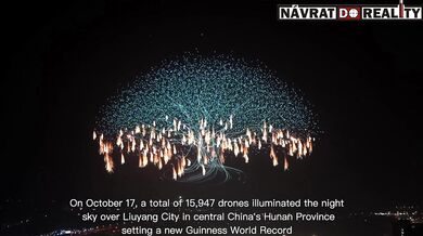 Liuyang zapsalo nový světový rekord díky ohromující show s téměř 16 tisíci drony