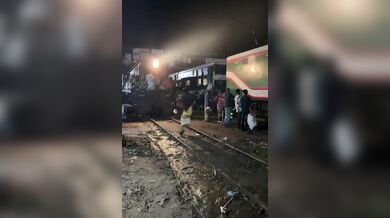 Uklouznutí před projíždějícím vlakem...