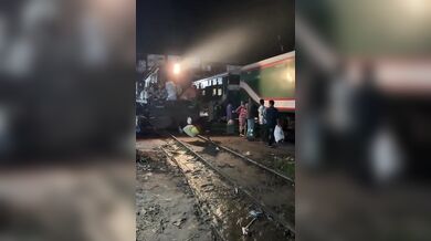 Uklouznutí před projíždějícím vlakem...