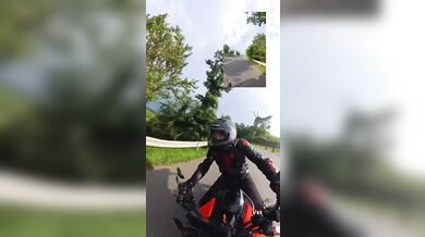 Brutální čelní střet motorkáře s automobilem