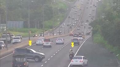 Pohotová reakce řidiče zabránila nehodě na dálnici v Panamě