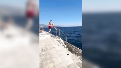 Pokus o stylový skok do vody