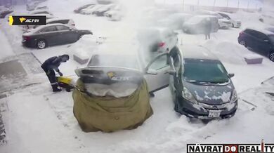 Důkladné zahřátí vymrzlého vozidla