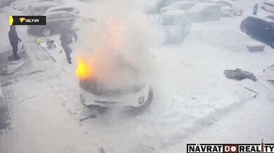 Důkladné zahřátí vymrzlého vozidla