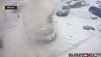 Důkladné zahřátí vymrzlého vozidla