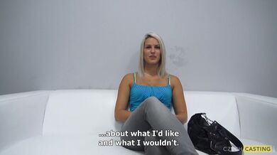 Blond amatérka Beata na castingu