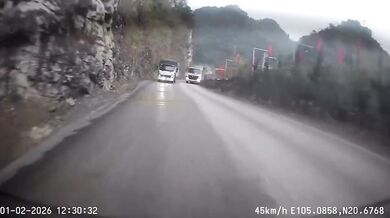 Řidič nákladního vozidla ztratil kontrolu nad vozidlem kvůli selhání brzd