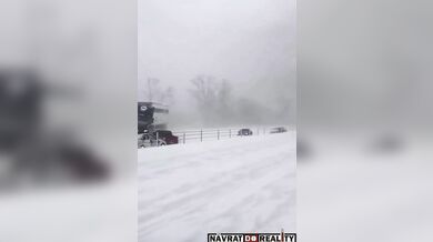 Zimní hromadná nehoda