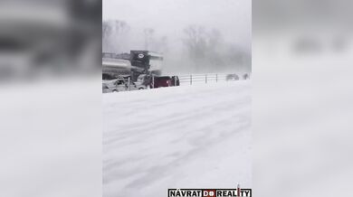 Zimní hromadná nehoda