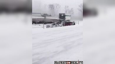 Zimní hromadná nehoda