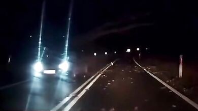 Řidič včas nezastavil před spadnutým stromem