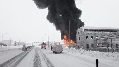 Požár a exploze čerpací stanice