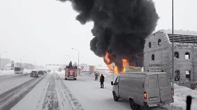 Požár a exploze čerpací stanice