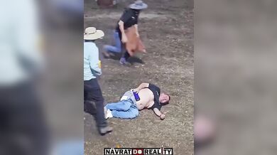 Drsný střet s býkem