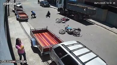 Sražení dvou motorkářů