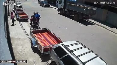 Sražení dvou motorkářů