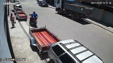 Sražení dvou motorkářů