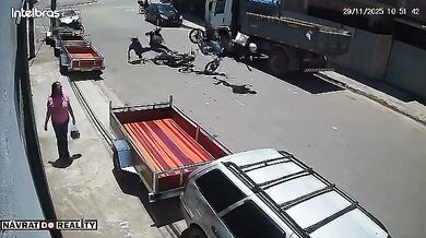 Sražení dvou motorkářů