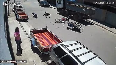 Sražení dvou motorkářů