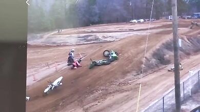 Nehoda na motokrosové dráze