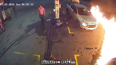 Odvážný zásah zaměstnanců čerpací stanice zabránil tragédii po úmyslném zapálení benzínu