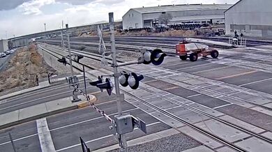 Hazard s životem na železničním přejezdu v Utahu