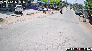 Náklad sena z traktoru málem zavalil motocyklistu
