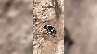 Pokus o vyjetí strmého kopce na krosce