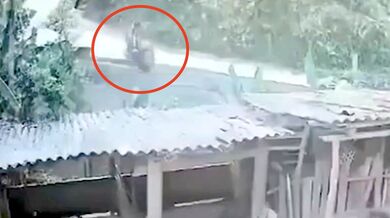 Ztráta kontroly na skútrem skončila pádem do vepřína