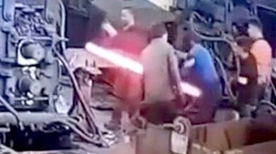 Pracovní nehoda v železárně