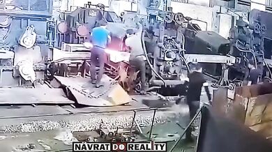 Pracovní nehoda v železárně