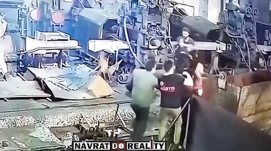 Pracovní nehoda v železárně