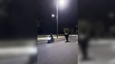 Sjetý zadek motorkáře
