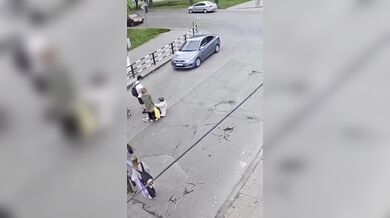 Ženu na přechodu v plném běhu srazil divoký srnec a pak utekl do lesa