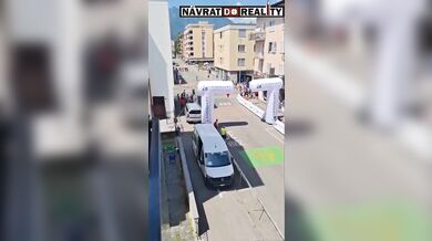 Nehoda cyklisty během závodu