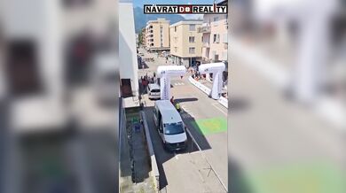 Nehoda cyklisty během závodu
