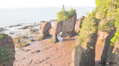 Příliv a odliv v Hopewell Rocks (timelapse)