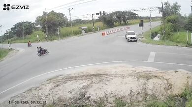 Sražení motorkáře na křižovatce #2
