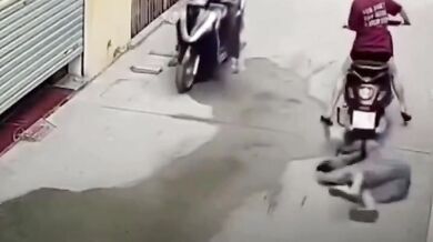 Vtipná situace na skútru