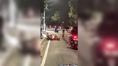 Zřejmě osobní problém motorkáři...