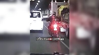 Kuriózní nehoda motorkáře #2