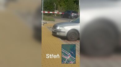 Nebezpečná situace ve Střeni u Olomouce