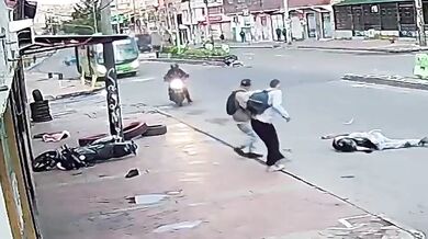 Brutální nehoda motorkáře #3